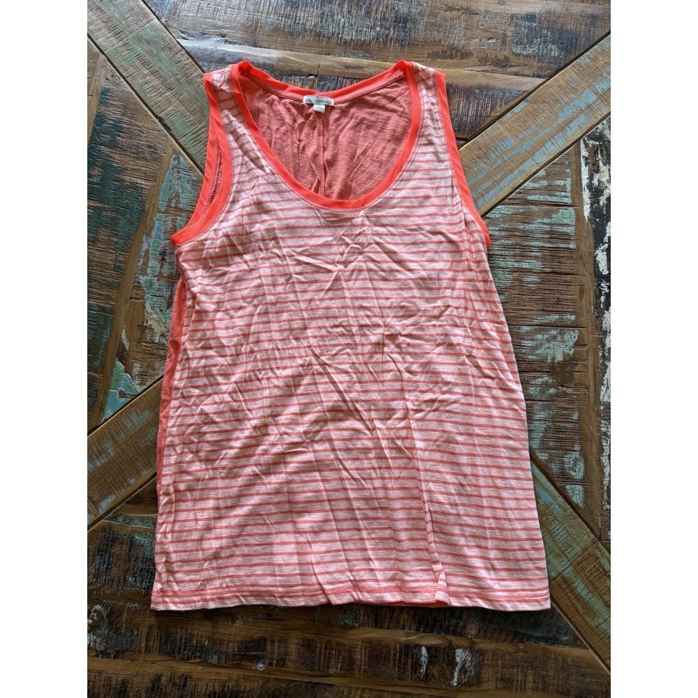 Women's Gap Orange Striped Tank Top Size Medium